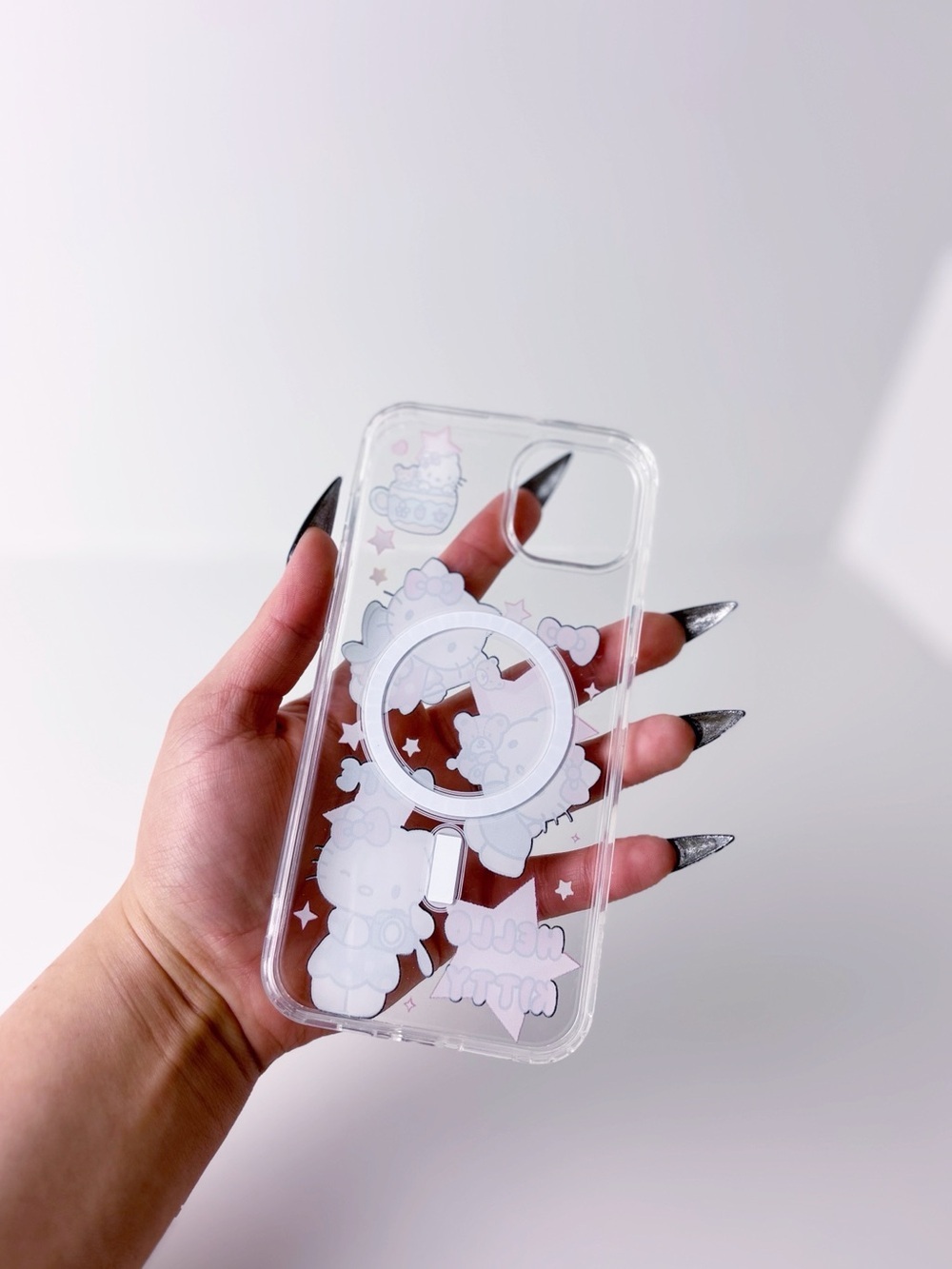 NWT Sanrio Hello Kitty Cute Cartoon Clear Pink Magsafe Case For iPhone 15 Plus - Picture 4 of 5